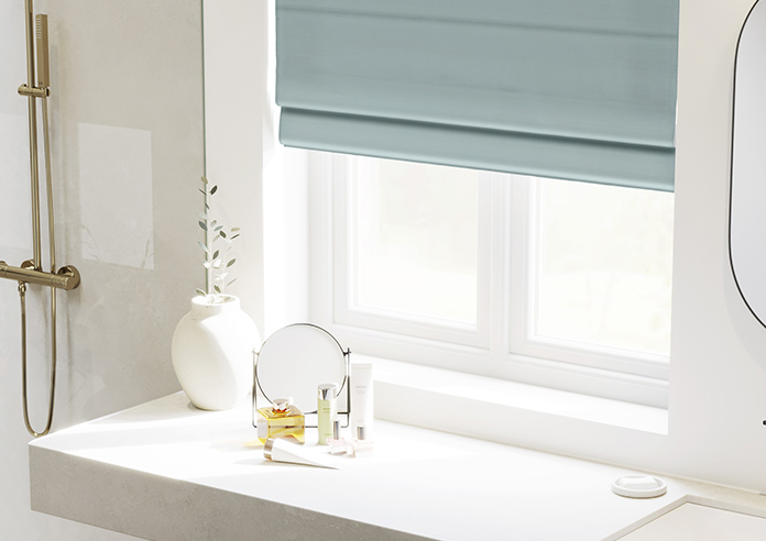 Shima Faux Silk, Azure - Roman Blind - Image 5